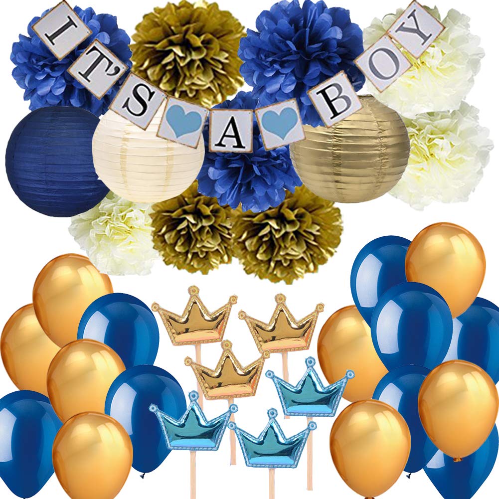 Galleon Navy Blue Baby Shower Party Decorations It S A Boy