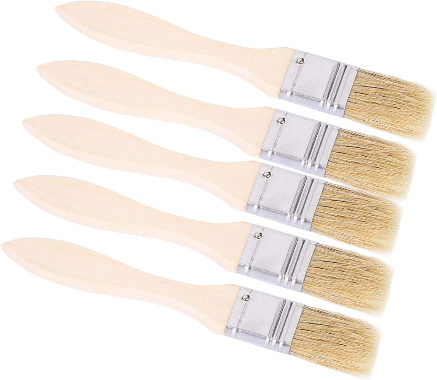 5pcs Pastry Brushes, Natural Bristle Pastry Brushes with Wooden Handle - Image 4