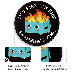 Dumpster on Fire Round Mouse Pad 8.6 x 8.6