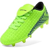 DREAM PAIRS Boys Girls Outdoor Soccer Cleats Firm Ground Football Shoes for Little/Big Kid