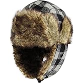 Lumberjack Plaid Aviator Trapper Hat Trooper Ear Flaps Ushanka Eskimo Cold