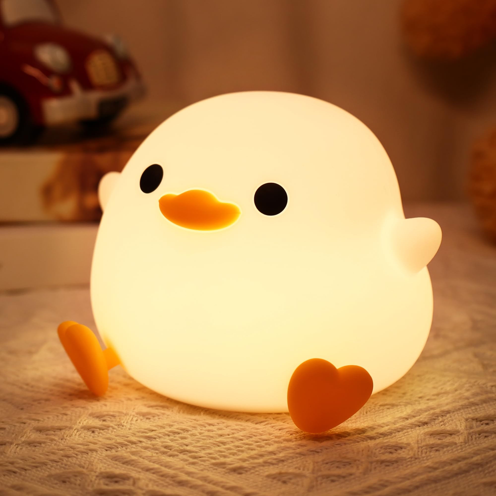 CoolGift Mart Dodo Duck Night Light - USB Rechargeable, Cute Animal Silicone Lamp, Touch Control & Timer, Ideal for Breastfeeding, Reading, Working & Sleep for Baby, Kids, Teens & Adults — image 1
