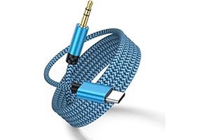 OUOUDEE USB C to 3.5mm Aux Audio Jack Cable for iPhone 16/15/15 Pro Max,3FT Type C to Headphone Cord Hi-Fi Car Stereo Extension Braided Aux Cable for Samsung Galaxy A54,A55,A15,A14,S24 Ultra,S23,S22,S21,S20