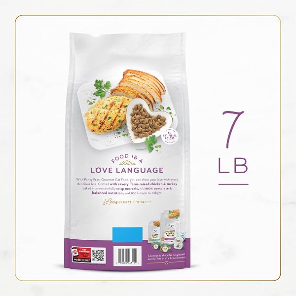 PURINA FANCY FEAST DRY CAT FOOD WITH SAVORY FARM-RAISED CHICKEN AND TURKEY – 7 LB. BAG