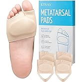 KTSAY Metatarsal Pads with Gel Pad for Women and Men, Foot Pads for Ball Pain Relief, Morton's Neuroma, Metatarsalgia Support (2, Beige, Large)