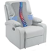 HOMBYS Ergonomic Lumbar Support Pillow for Recliner,Memory Foam Chair Back Support Cushion for Elderly,Extra Large Lumbar Support Pillow,Low Back Pain Relief Cushion,Grey