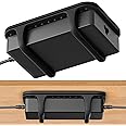 ELETIUO Universal Silicone Laptop Charger Holder,Under Desk Power Brick Mount Organizer for Charging Brick & Cables,Flexible