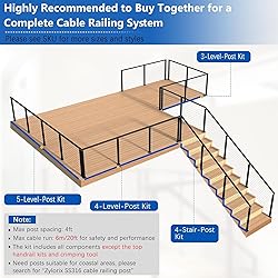 Zylorix 2Pack 36" T304 L-drilled Cable Railing