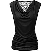 Zeagoo Tank Top for Women Trendy Going Out Tops Sleeveless Shirts Ruched Business Casual Basic Tunic Tops