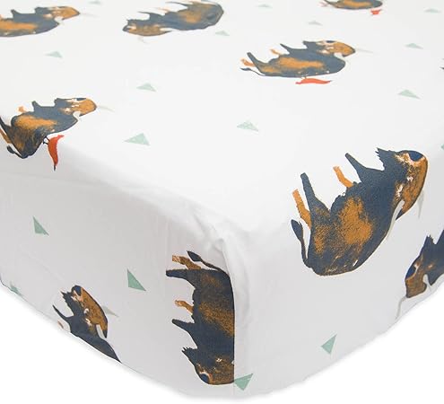 little unicorn bison crib sheet