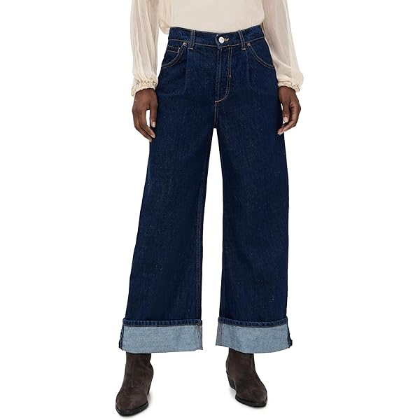 Free People Women's Equinox Denim Trouser, Open Sky, Blue, 26 at