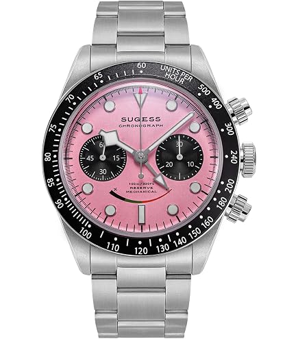 Amazon.com: Sugess Seagull ST1907 Panda 41mm Pink Power Indicator