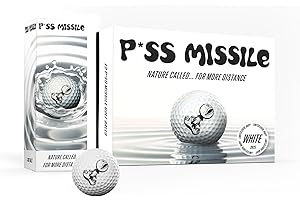 PISS MISSILE P*ss Missile Distance Golf Balls - 4-Piece Design, Surlyn Cover, High Compression Core - Lower Spin, Better Trajectory for Longer, Straighter Shots