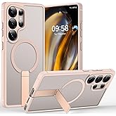 TOCOL Magnetic for Samsung Galaxy S25 Ultra Case, Kickstand with Upgraded Full Camera Protection, Compatible with Magsafe, Drop Protection Slime Cover for Samsung Galaxy S25 Ultra 6.9-Inch (Desert)