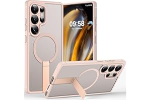 TOCOL for Samsung Galaxy S25 Ultra Case Magnetic with Stand, Upgraded [Full Camera Protection] [Military Drop Protection] Mat