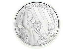 GENERIC 2024 President Trump Fight 7.13.24 Coin 1 Ounce Silver Round in Air-Tite Capsule Holder Dollar Uncirculated