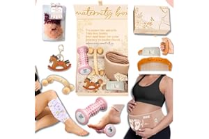 ELI&VAL New Mom Pregnancy Care Package Basket – First Time Mom Essentials | Mom to Be & Expecting Mother Gifts | Labor & Hospital Bag Must Haves | 1st 2nd 3rd Trimester Care Kit | Maternity Belly Support Belt