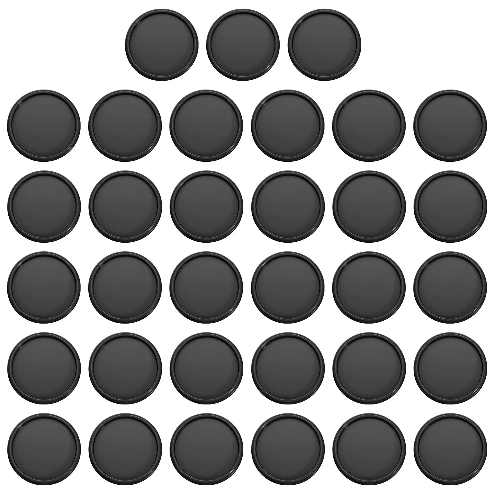 PATIKIL 35mm Plastic Book Binding Discs, 33 Pack Discbound Expansion Discs Round Binder Rings for DIY Notebook Planner, Black — image 1