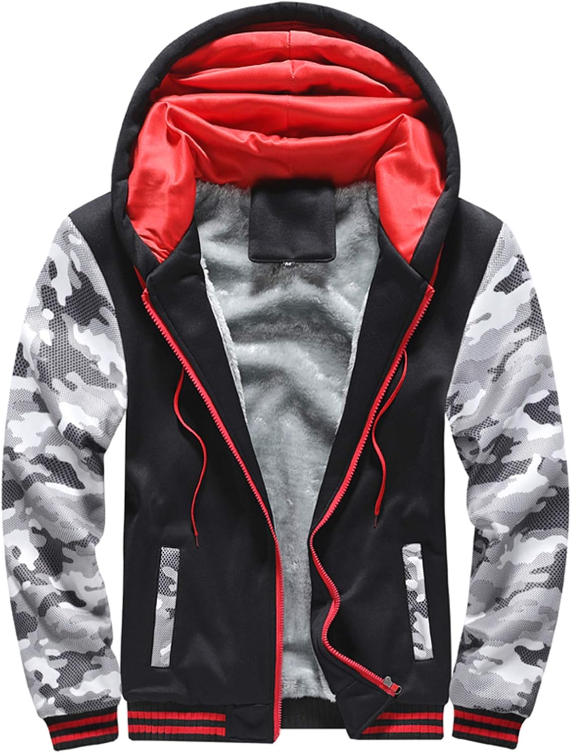 Herren Pullover Winter Workout Hoodie Jacken Full Zip 100 ％ Polyester