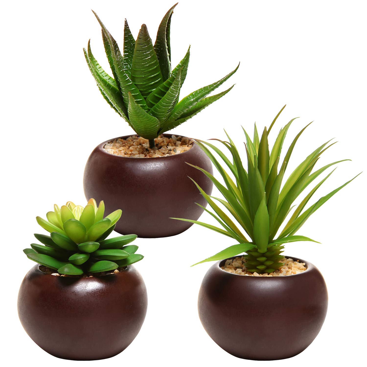 MyGift Potted Artificial Mini Succulent Plants, Set of 3 Buy Online in
