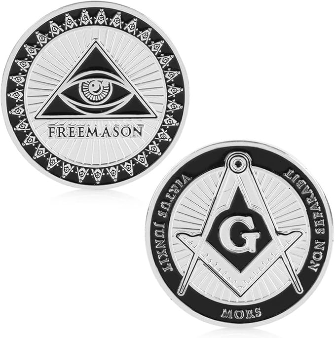Amazon フリーメイソン 美しくレアなシルバーメッキメダル メイソン コレクター 特別なギフト プレゼント 通販