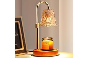 ELEMSY Candle Warmer Lamp with Timer & Dimmer, Electric Candle Melter Light, Birthday for Women Mom Wife, House Warming New Home Cozy Decor, Wax Melt Warmer for Jar Candles with 2 Bulbs