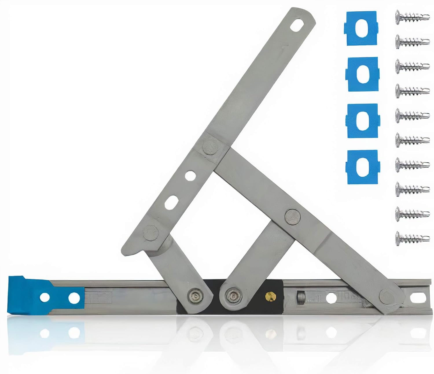 Versa 12" (300mm) Retrofit UPVC Window Friction Stay Hinges Top Hung/Side Hung (One Pair), Silver, 12" inch