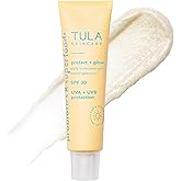 TULA Skin Care Protect + Glow Daily Sunscreen Stick Gel Broad Spectrum SPF 30 - Skincare-First, Non-Greasy, Non-Comedogenic & Reef-Safe with Pollution & Blue Light Protection.