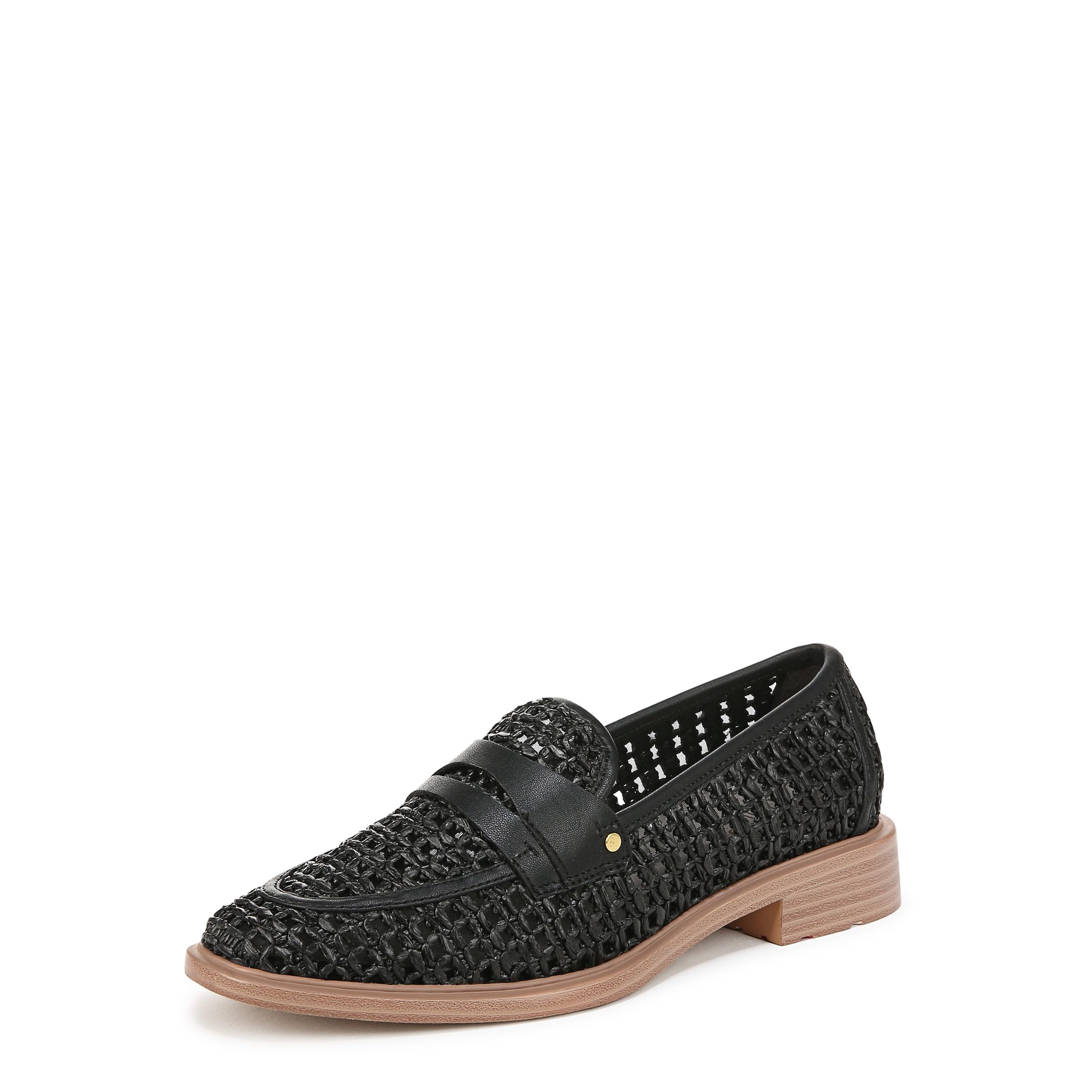 Franco Sarto Womens Edith Loafer Black Weave 12 W