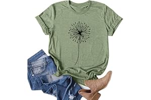 FQZWONG Deals of The Day Summer Tops for Women 2024 Dressy Casual Womens Short Sleeve Shirts Ladies Crew Neck Blouses Clothes