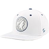 ZHATS NBA Unisex-Adult NBA Officially Licensed Adjustable Snapback Hat Flat Bill Z11 Pop White
