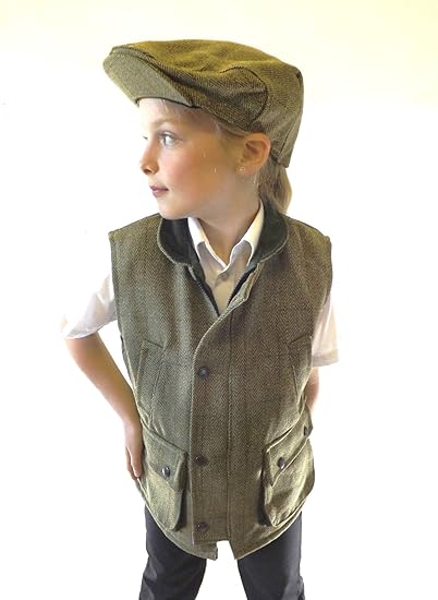 boys flat cap and waistcoat