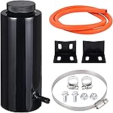 EVIL ENERGY Coolant Overflow Tank, Radiator Overflow Bottle Universal 800ml Aluminum Black