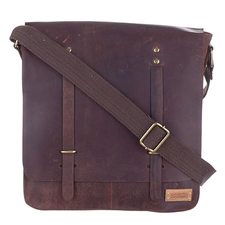 Le Craf Henry Leather Brown Messenger Bag