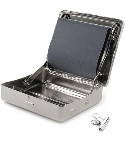 Amazon.com: Cigarette Roller Box Metal Automatic Easy Use Manual Roll  Smoking Rolling Machine Case Tin Storage Box Cigarette Accessories Cigarette  Tobacco Cases : Health & Household