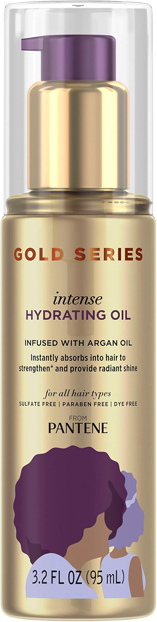 Pantene Gold Series Hair Oil Leave in Conditioner, Hair Oils for Damaged Hair with Argan Oil and