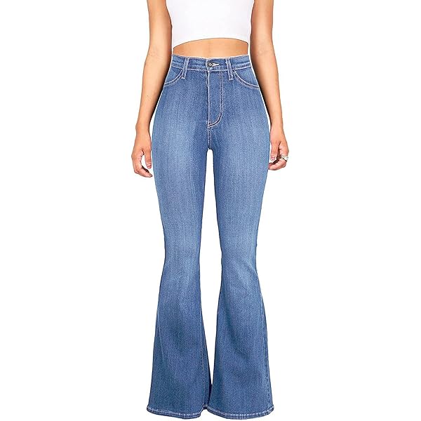 Womens Flare Pants Bell Bottoms Jeans For Women Tall Jeans