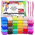 36 Color Air Dry Foam Clay for Sculpting and Cosplay Set - Ultralight, Soft, and Pliable Air Dry Modeling Clay Clay Foam - Safe and No Baking Required