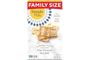Simple Mills Almond Flour Crackers, Family Size, Fine Ground Sea Salt - Gluten Free, Vegan, Healthy Snacks, 7 Ounce (Pack of 1)