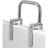 Carex Bathtub Rail with Chrome Finish - Bathtub Grab Bar Safety Bar For Seniors and Handicap - For Assistance Getting In and 