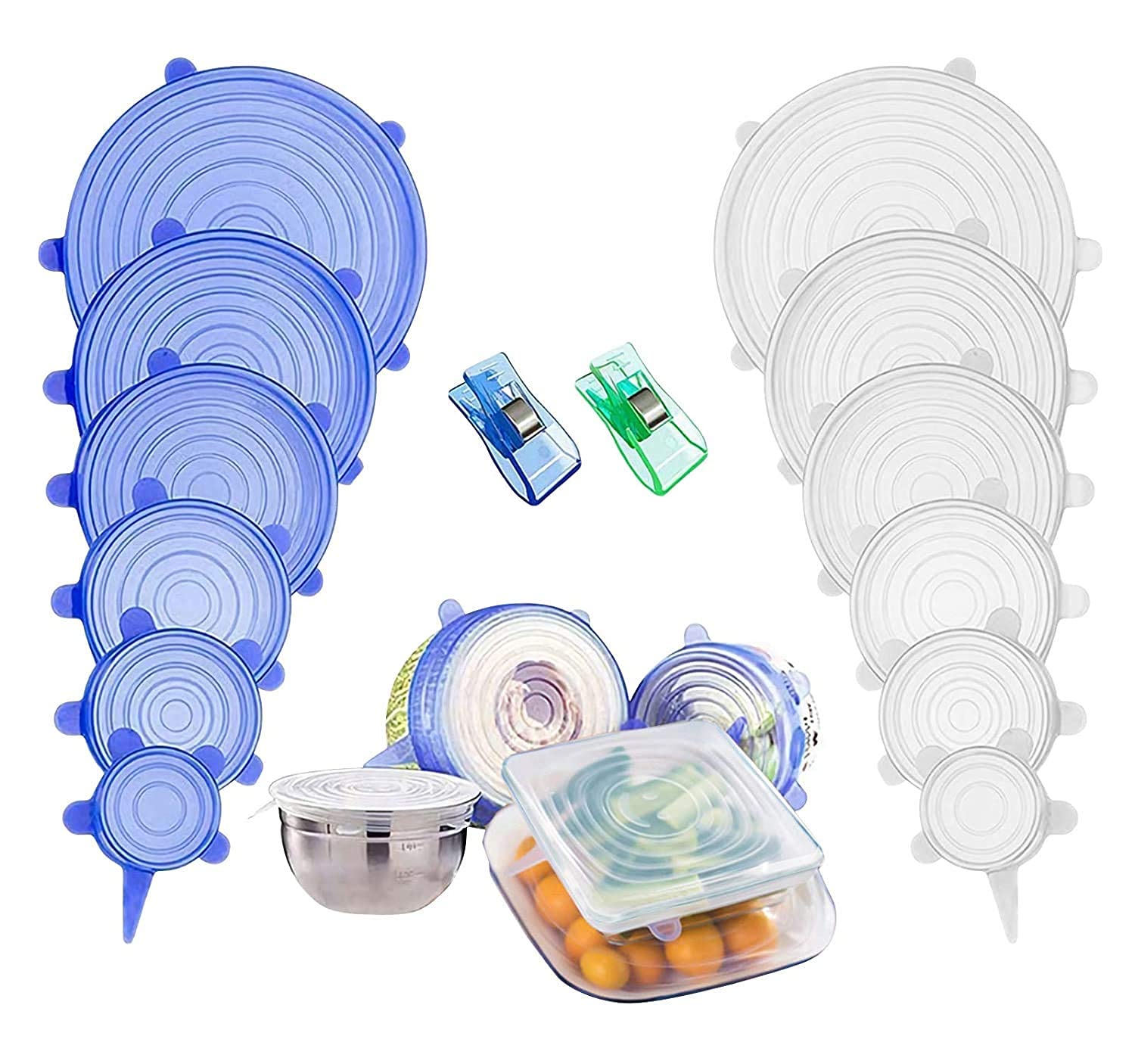 Buy Smooni Microwave Safe Silicone Stretch Lids Reusable Flexible