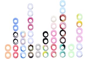 WBRWP 48/32/24/22/20/16/12pcs Ear Tunnels and Plugs - Double Flared Hollow Hard/Soft Silicone Ear Gauges - Ear Expander Stretcher Body Piercing Jewelry 8g-1"