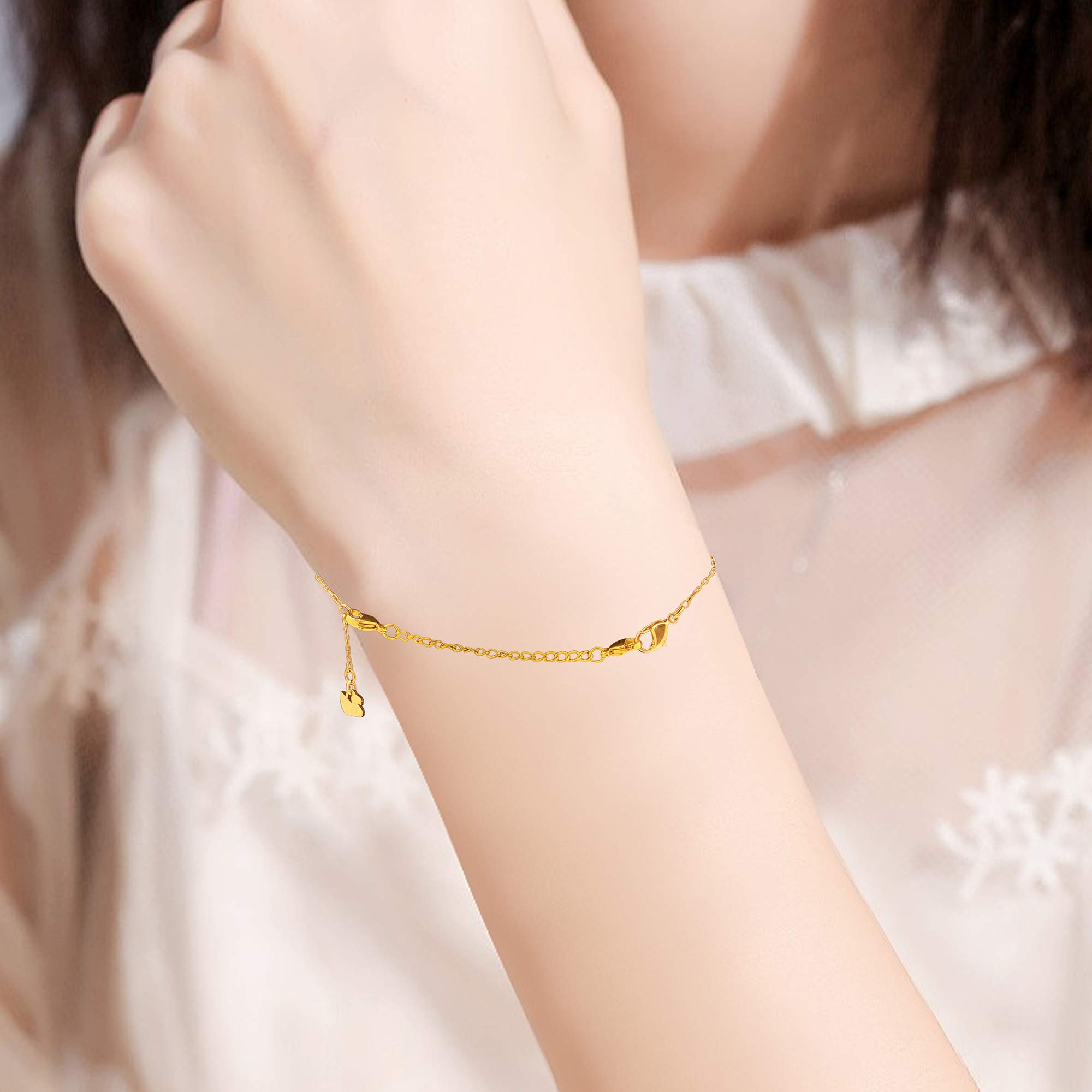 D-buy 8 Pcs Necklace Extender Gold and Silver Plated Bracelet Extender Extender Chain Set 4 Different Length: 6 inch 4 inch 3 inch 2 inch (4 Gold, 4 Silver)