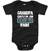 NanyCrafts Baby's Grandpa Says I'm an Eagles Fan Bodysuit