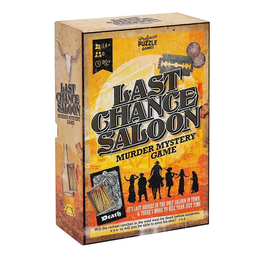 Professor Puzzle | Saloon - Murder Mystery Game | Party Game | Ages 14+ | 6 Players | 90 Minutes Playing Time