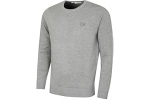 Calvin Klein Mens 2024 Round Neck Tour Durable Soft Golf Sweater