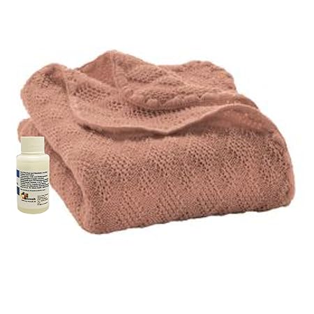 Disana Woll-Babydecke 80 x 100 cm aus Merino-Schurwolle kbT, natur inkl. Wollwaschmittel my-mosaik (rose)