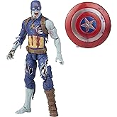 Avengers Marvel Legends Series 6-inch Scale Action Figure Toy Zombie Captain America, Premium Design, 1 Figure, and 1 Accesso