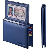 Genuine Leather Wallet for Men 12 Cards Mens Wallet Bifold Rfid Blocking with 2 ID Windows Card Holder Wallet with Gift Box