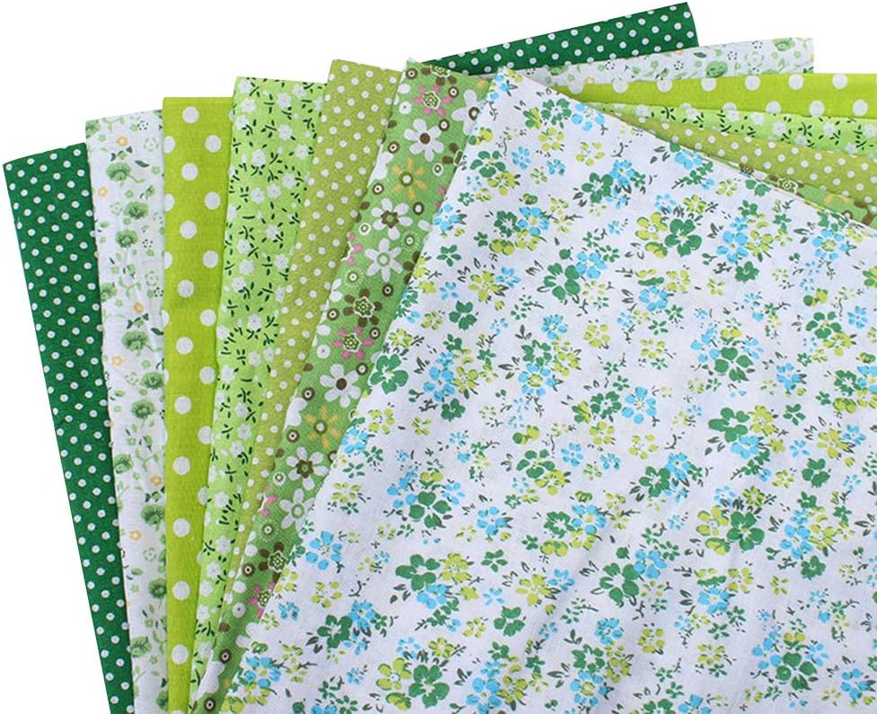 Godagoda 7Pcs 19.69 X 19.69Inches (50 X 50 Cm) Cotton Fabric Squares Bundle Patchwork Pre-Cut Quilt Squares For Diy Sewing Coffee